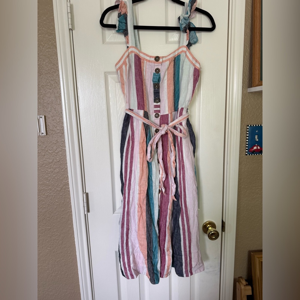 J. Crew Pink and Orange dress